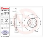 Слика 1 на кочионен диск BREMBO 09.8633.10