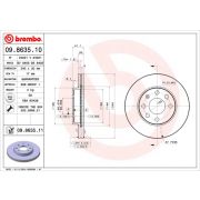 Слика 1 на кочионен диск BREMBO 09.8635.10