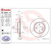 Слика 1 на кочионен диск BREMBO 09.8655.10