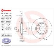 Слика 1 на кочионен диск BREMBO 09.8760.10