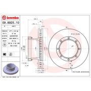 Слика 1 на кочионен диск BREMBO 09.8925.10