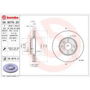 Слика 1 на кочионен диск BREMBO 09.9078.20