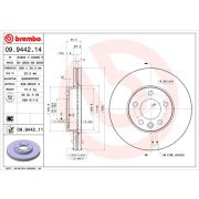 Слика 1 на кочионен диск BREMBO 09.9442.14