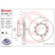 Слика 1 на кочионен диск BREMBO 09.9467.10