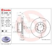 Слика 1 на кочионен диск BREMBO 09.9494.10