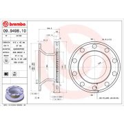 Слика 1 на кочионен диск BREMBO 09.9498.10