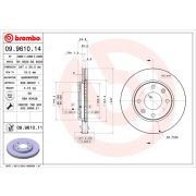 Слика 1 на кочионен диск BREMBO 09.9610.14