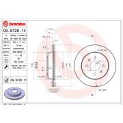 Слика 1 на кочионен диск BREMBO 09.9728.14