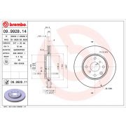 Слика 1 на кочионен диск BREMBO 09.9928.14