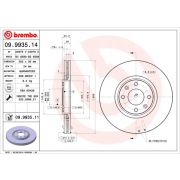 Слика 1 на кочионен диск BREMBO 09.9935.14