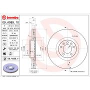 Слика 1 на кочионен диск BREMBO 09.A089.10