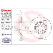 Слика 1 на кочионен диск BREMBO 09.A430.10