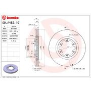 Слика 1 на кочионен диск BREMBO 09.A452.10