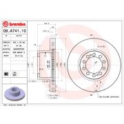 Слика 1 на кочионен диск BREMBO 09.A741.10