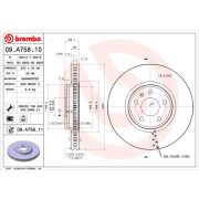 Слика 1 на кочионен диск BREMBO 09.A758.10