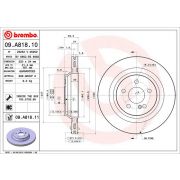 Слика 1 на кочионен диск BREMBO 09.A818.10