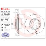 Слика 1 на кочионен диск BREMBO 09.A820.10