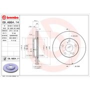 Слика 1 $на Кочионен диск BREMBO 09.A864.14