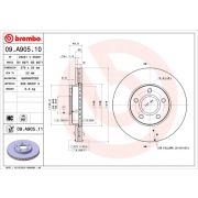 Слика 1 на кочионен диск BREMBO 09.A905.10