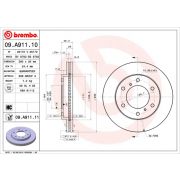 Слика 1 на кочионен диск BREMBO 09.A911.10