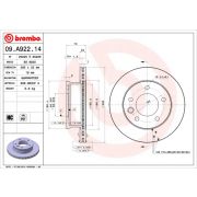 Слика 1 на кочионен диск BREMBO 09.A922.14