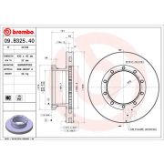 Слика 1 на кочионен диск BREMBO 09.B325.40