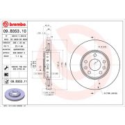 Слика 1 на кочионен диск BREMBO 09.B353.10