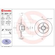 Слика 1 на кочионен диск BREMBO BEARING DISC LINE 08.5834.37