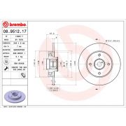 Слика 1 $на Кочионен диск BREMBO BEARING DISC LINE 08.9512.17