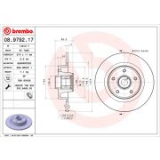 Слика 1 на кочионен диск BREMBO BEARING DISC LINE 08.9792.17