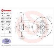 Слика 1 на кочионен диск BREMBO BEARING DISC LINE 08.A135.17