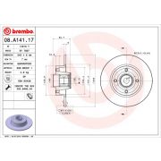 Слика 1 $на Кочионен диск BREMBO BEARING DISC LINE 08.A141.17