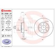 Слика 1 $на Кочионен диск BREMBO COATED DISC LINE 08.5086.21