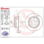 Слика 1 на кочионен диск BREMBO COATED DISC LINE 08.5569.21