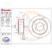 Слика 1 на кочионен диск BREMBO COATED DISC LINE 08.7106.11