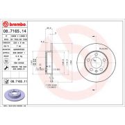 Слика 1 на кочионен диск BREMBO COATED DISC LINE 08.7165.11