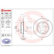 Слика 1 на кочионен диск BREMBO COATED DISC LINE 08.7352.11