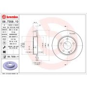 Слика 1 на кочионен диск BREMBO COATED DISC LINE 08.7358.11