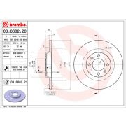 Слика 1 $на Кочионен диск BREMBO COATED DISC LINE 08.8682.21