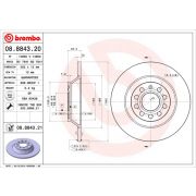 Слика 1 на кочионен диск BREMBO COATED DISC LINE 08.8843.21