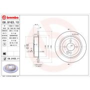 Слика 1 на кочионен диск BREMBO COATED DISC LINE 08.9163.11