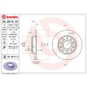 Слика 1 на кочионен диск BREMBO COATED DISC LINE 08.9918.21