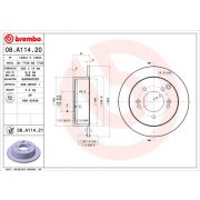 Слика 1 на кочионен диск BREMBO COATED DISC LINE 08.A114.21