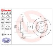 Слика 1 $на Кочионен диск BREMBO COATED DISC LINE 08.A147.11