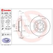 Слика 1 на кочионен диск BREMBO COATED DISC LINE 08.A202.11