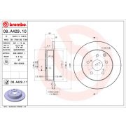 Слика 1 на кочионен диск BREMBO COATED DISC LINE 08.A429.11