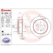 Слика 1 на кочионен диск BREMBO COATED DISC LINE 08.A608.11