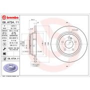 Слика 1 на кочионен диск BREMBO COATED DISC LINE 08.A734.11