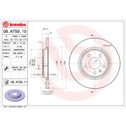 Слика 1 на кочионен диск BREMBO COATED DISC LINE 08.A759.11