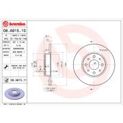 Слика 1 на кочионен диск BREMBO COATED DISC LINE 08.A915.11